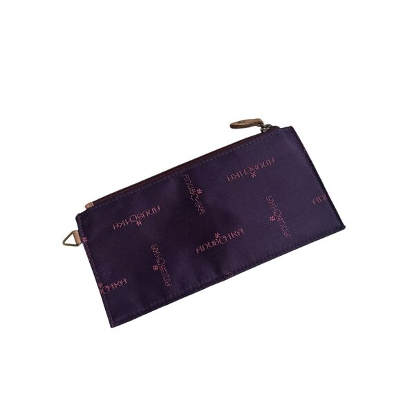 ANUSCHKA Purple Logo Credit Card Wallet NEW NWOT - Picture 3 of 5